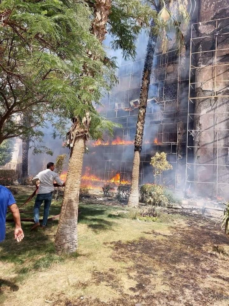 اصابه ٢٣ شخصا في حريق جهاز مدينة 15 مايو جنوب القاهره