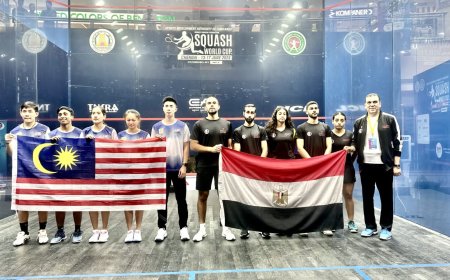 مصر تتوج بكأس العالم للاسكواش بعد الفوز على ماليزيا 2/1