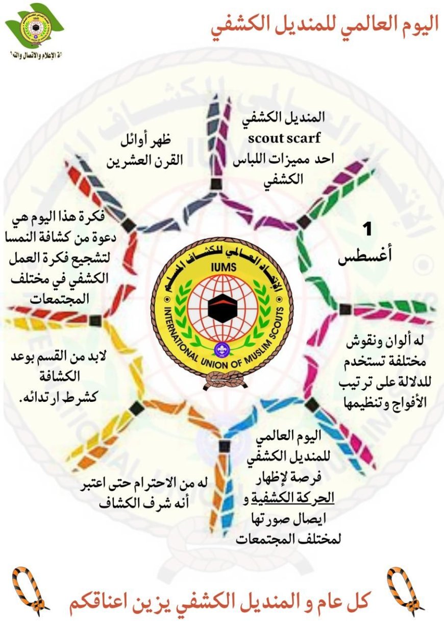 اليوم العالمي للمنديل الكشفي  ١ اغسطس ٢٠٢٣ الإتحاد العالمي للكشاف المسلم