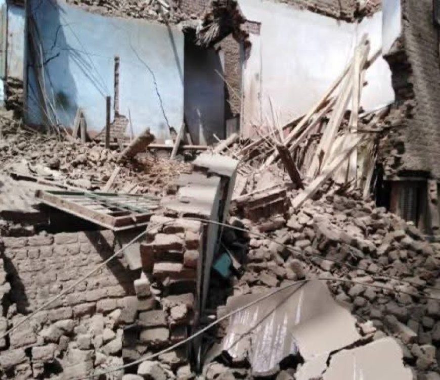إصابة شخص في انهيار منزل قديم بقرية الدوير بأسيوط