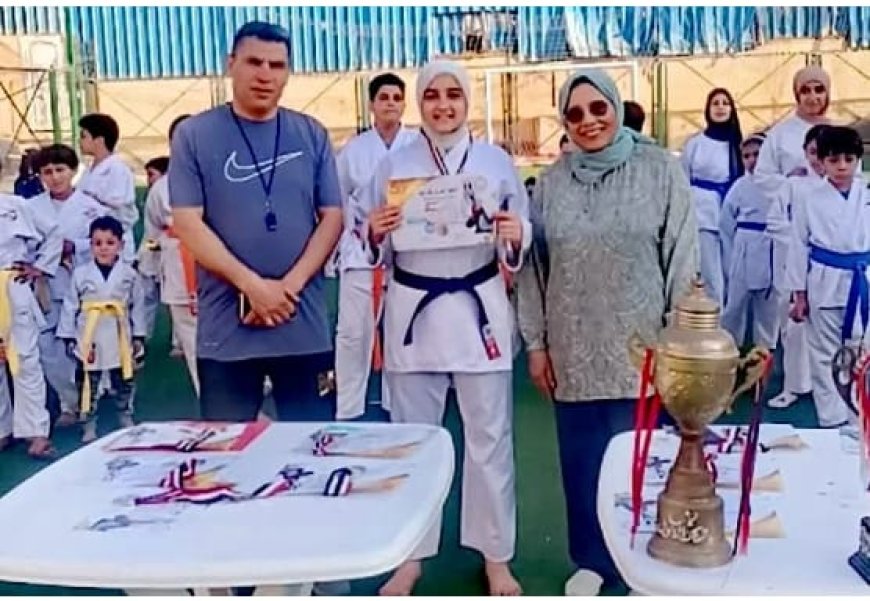 «نورهان» بطل الجمهورية في الكاراتيه