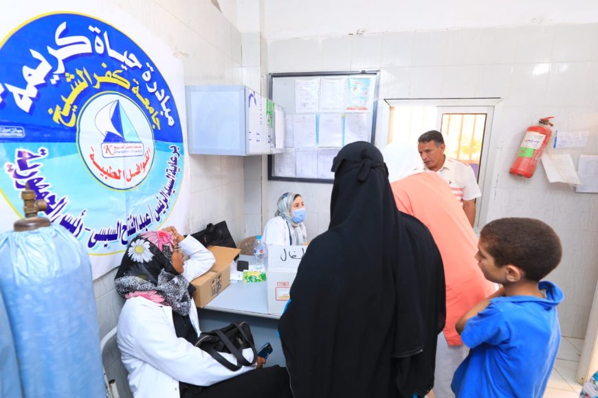 اطلاق قافلة طبية توعوية شاملة لقرية ابو بدوي استمرار لجهود جامعة كفرالشيخ