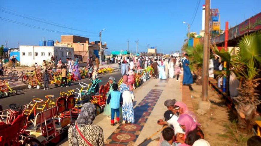 محافظ كفرالشيخ يتابع توافد المصطافين على شواطىء مصيف بلطيم لقضاء إجازة عيد الأضحى