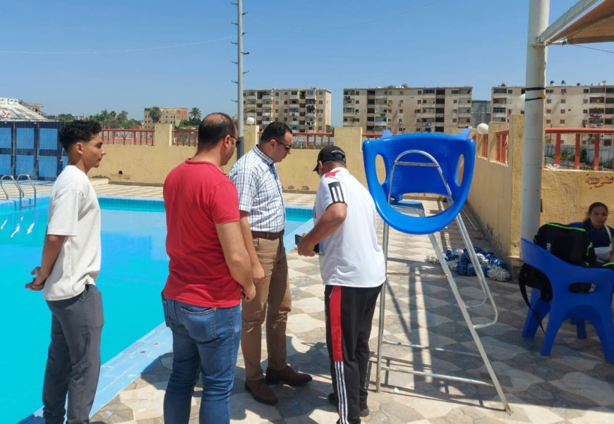 تأمين حمامات السباحة بالهيئات الرياضية على قدم وساق مع تزايد الإقبال عليها فى الصيف