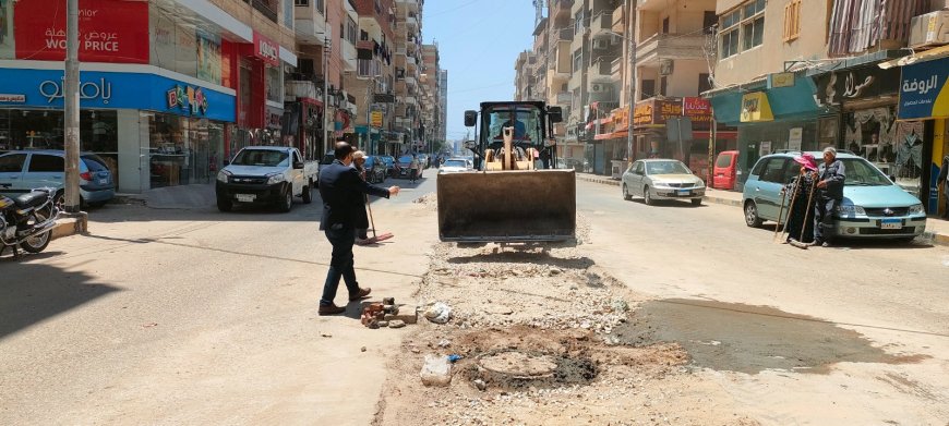 نقل كشك الكهرباء من منتصف شارع إبراهيم المغازي لتحقيق السيولة المرورية وتحسين المظهر الحضاري