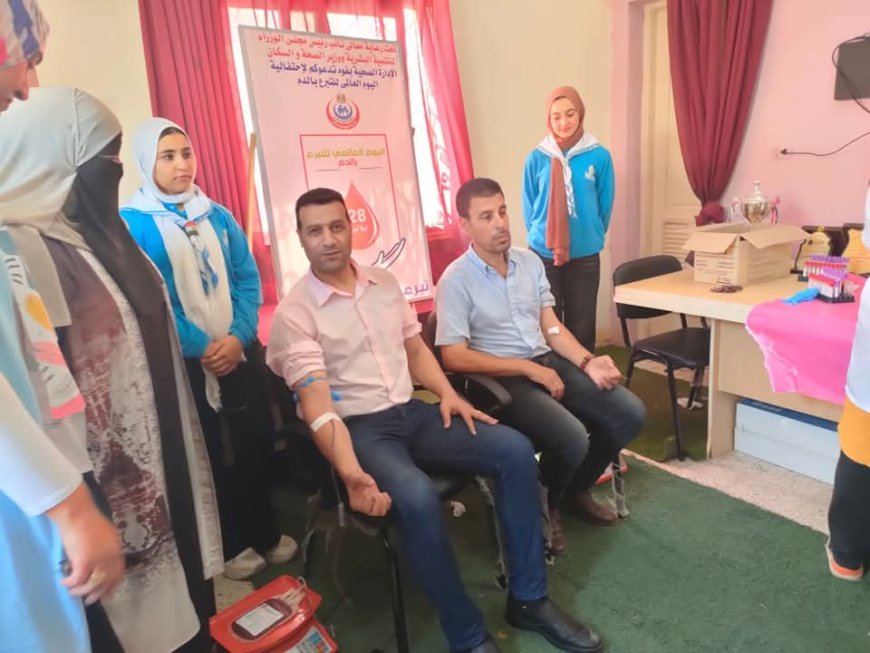 شباب كفر الشيخ تنظم حملة للتبرع لمرضى الفشل الكلوى تزامنًا مع الإحتفال باليوم العالمي للتبرع بالدم