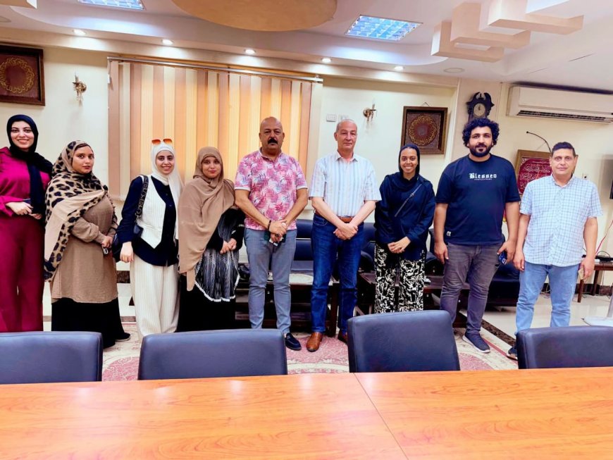وكيل وزارة الشباب بكفر الشيخ يستقبل المشاركين في مجال الفنون التشكيلية بمهرجان "إبداع" 