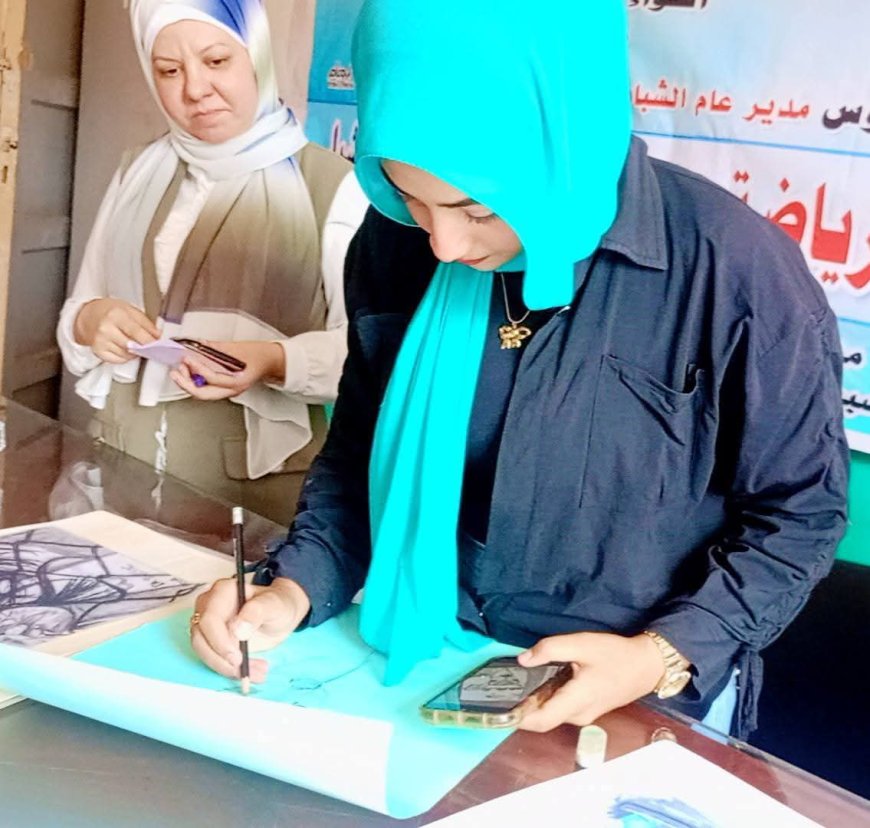 إبداع الشباب يزدهر.. ورشة فن تشكيلي بمديرية الشباب والرياضة بكفر الشيخ
