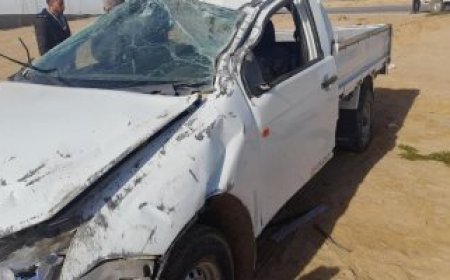 الاستماع لأقوال المصابين فى حادث تصادم سيارتين بالطريق الأوسطى بالبدرشين