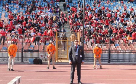 جماهير الأهلى تزين المدرجات مباراة الأهلي والهلال السوداني