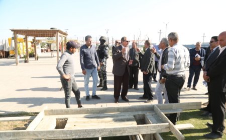 استعدادا لعيد الفطر المبارك اقامة مقاعد ثابتة في الحديقة المركزية المجانية بكفر الشيخ