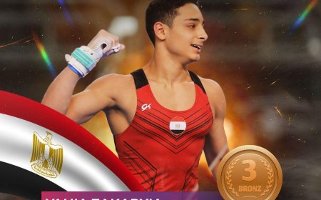 انجاز جديد .. يحيي زكريا يحقق ببرونزية بطولة العالم للجمباز بتركيا