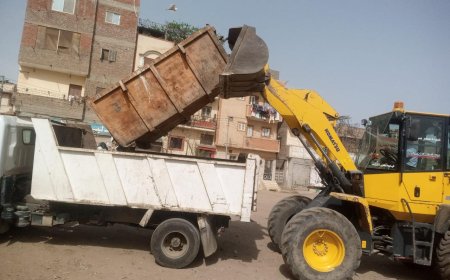 استمرار التواجد الميداني والمرور علي النقاط الوسيطة لرفع مخلفات القمامة اليومية ببيلا