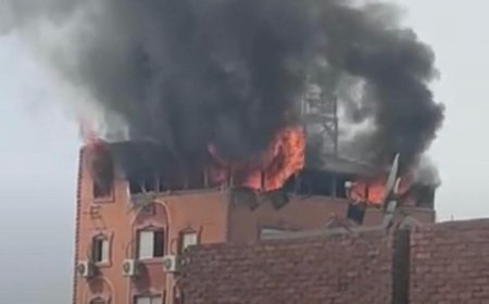 حريق في كنيسة العذراء والأنبا إبرام بالزاوية الحمراء