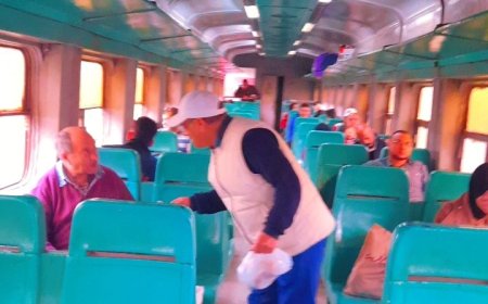 رواد كشافة بيلا تستهدف المسافرين داخل القطار بكفرالشيخ