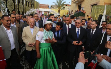 أريمون تستقبل وزير الشباب والرياضة و محافظ كفر الشيخ بالمزمار إحتفالا بإفتتاح المقر الإدارى للمركز