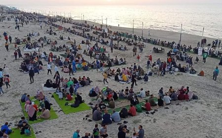 شمال سيناء تشهد إفطار الاسره السيناويه علي ساحل البحر