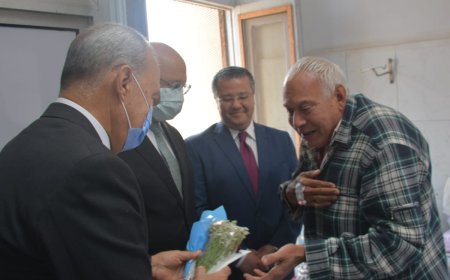محافظ القليوبية ورئيس جامعة بنها يشاركان الأيتام والمسنين والأطقم الطبية والمرضى فرحة عيد الفطر المبارك