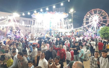 حديقة صنعاء تتزين لاستقبال المعيدين وتردد 25 ألف مواطنا في أول أيام عيد الفطر بكفر الشيخ