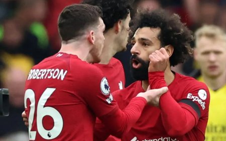 مقطع فيديو يظهر فيه الدولي المصري محمد صلاح نجم الريدز، يداعب آندي روبرتسون زميله بالفريق الإنجليزي، في غرف الملابس
