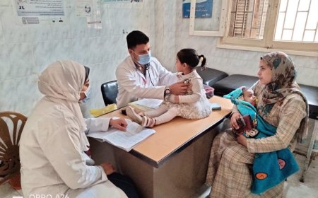 اجراء الكشف على 1674 مترددا في  القافلة الطبية بقرية «أبو مندور » بدسوق ضمن حياة كريمة بكفرالشيخ 