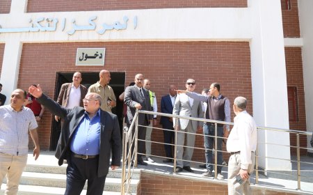 محافظ كفرالشيخ ونائبه يتفقدان المشروعات الخدمية بقرى الجزيرة الخضراء