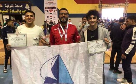 جامعة كفرالشيخ «ثان وثالث» الجمهورية فى المصارعة الرومانية 