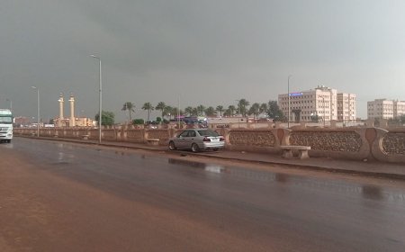  لمعان البرق وهطول أمطار على عدد من مدن وقرى كفر الشيخ 