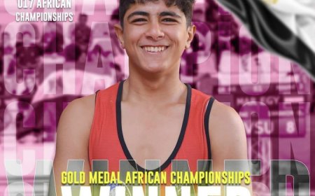 البطولة الأفريقية للمصارعة بتونس تهدى أول ميدالية ذهبية لبطل مصارعة القومي للموهبة كفر الشيخ