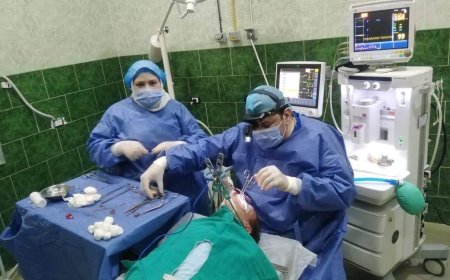 إجراء  20 عملية جراحية لإستئصال اللوزتين بمستشفى الدلنجات المركزى