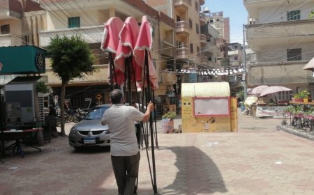 رفع الاشغالات بشوارع وأحياء مدينتي كفر الشيخ ودسوق