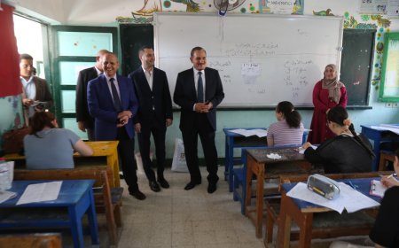 محافظ كفر الشيخ يتفقد امتحانات الشهادة الاعدادية وامتحانات نقل الثانوية