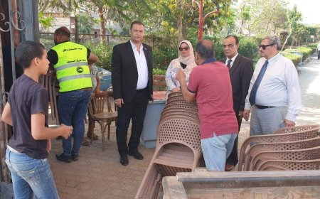 مستقبل وطن بمركز السنطة يتبرع لحديقة الخالدين بعدد من الكراسي والترابيزات