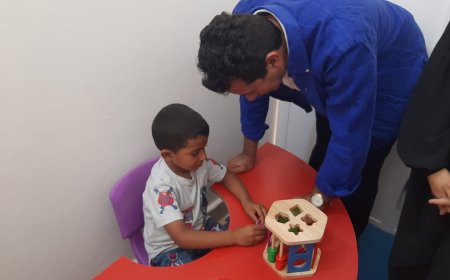 تقديم جلسات وتنميه مهارات لذوى الهمم  بمركز التخاطب الحسي بالعريش