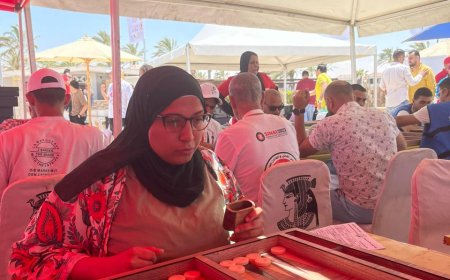 العنصر النسائي يظهر بقوة ثاني أيام بطولة الدومينو والطاولة المؤهلة لكأس العالم بالعريش 