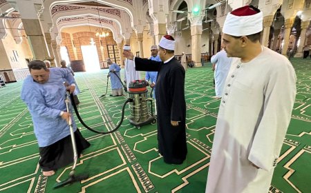 حملات لنظافة وتطهير المساجد وتفقدات لوكيل وزارة الأوقاف بكفر الشيخ