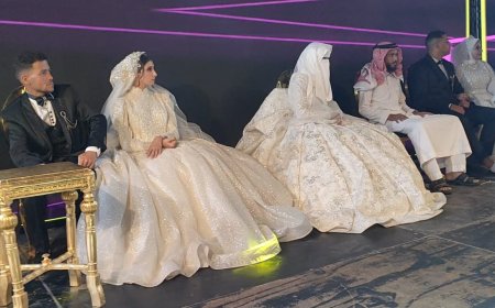 زفاف جماعي لعدد خمسه عشر عروس وعريس بحضور محافظ شمال سيناء