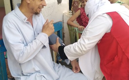 قوافل متحركة بالقرى ضمن حملة 100 يوم صحة بكفر الشيخ وإجراء الكشف الطبي على 1457 مواطناً بقافلة طبية