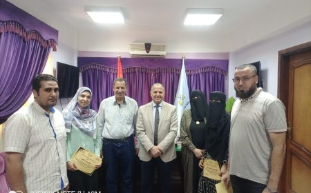 وكيل تعليم كفر الشيخ يكرم المعلمين الفائزين ببعثة لفرنسا ويترأس لجنة المقابلات