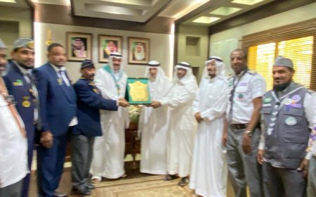 محافظ ابوعريش يلتقي برواد الكشافة بالمحافظة