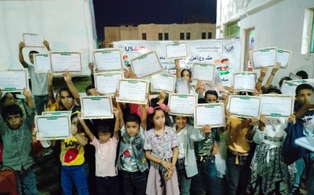 جمعيه الجوره تختتم مبادره تعليم الاطفال المتأخرين دراسيا من أطفال رفح والشيخ زويد