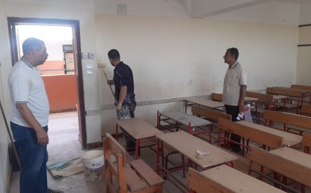 حملات نظافة خارج وداخل المدارس والمعاهد الأزهرية استعدادا للعام الدراسي الجديد 