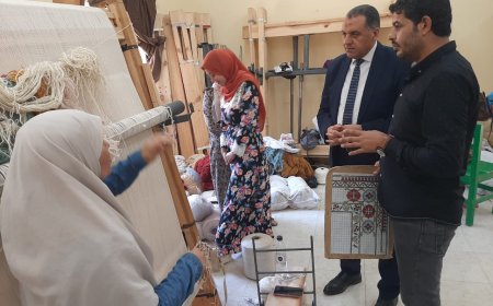 تدريب 30سيده سيناويه علي صناعه السجاد اليدوى