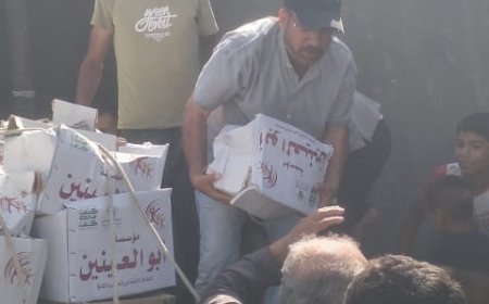 إهتمام القياده السياسيه بأهالي رفح بدعمهم ب2838 كرتونه مواد غذائيه