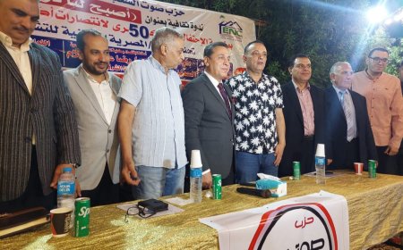 تأييد الرئيس/ عبد الفتاح السيسي بالصالون الثقافي الذى نظمه حزب صوت الشعب للإحتفال "باليوبيل الذهبي لنصر أكتوبر المجيد، والمعركة الجوية بالمنصورة"