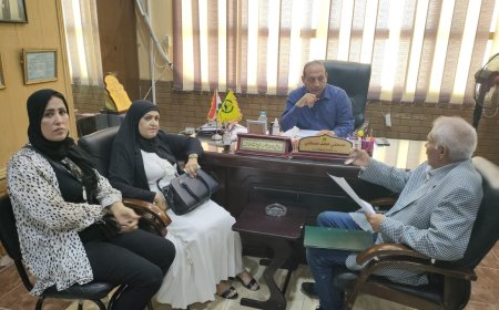 مدير مكتب الإداره المركزيه يستقبل وفد من المنظمه المصريه لإداره الأزمات