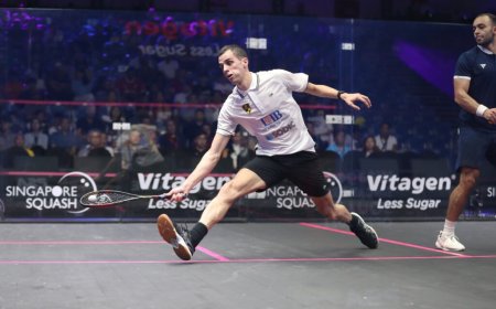 الدجلاوي على فرج يصعد لنصف نهائي بطولة سنغافورة للإسكواش