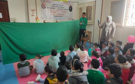 مسرح العرائس فى استقبال الأطفال بمراكز شباب بيلا إحتفالا بأعياد الطفولة بكفرالشيخ 