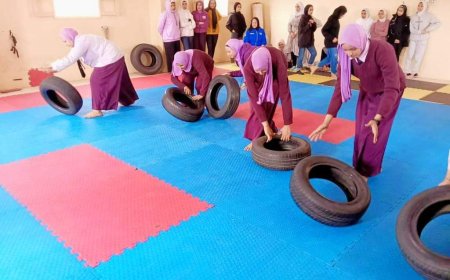 للحصول على قوام مثالي.. مسابقه رياضية بمشاركة 50 فتاة في بيلا