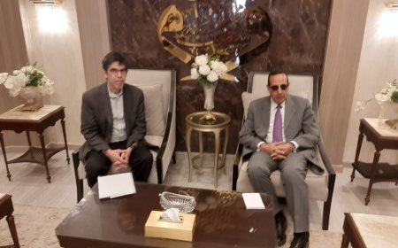 مساعد الوكاله الأمريكية يتفقد شاحنات المساعدات في معبر رفح